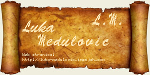 Luka Medulović vizit kartica